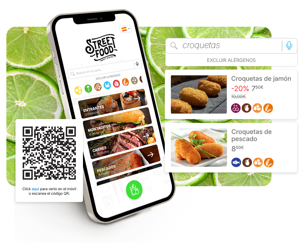Carta digital accesible con QR